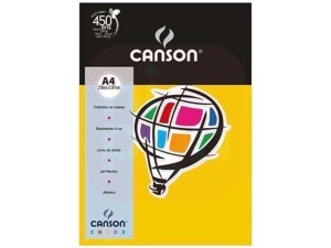 Papel Canson A4 180g Amarelo