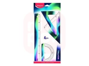 Kit Réguas Geométricas 1º Grau - MNightfall 4 PCS